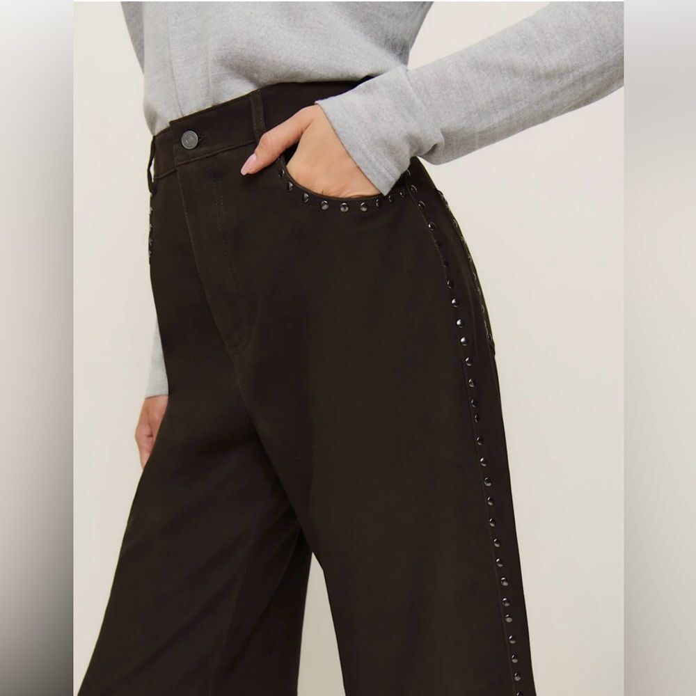 Reformation Veda Kennedy Studded Leather Pant NWOT 2P